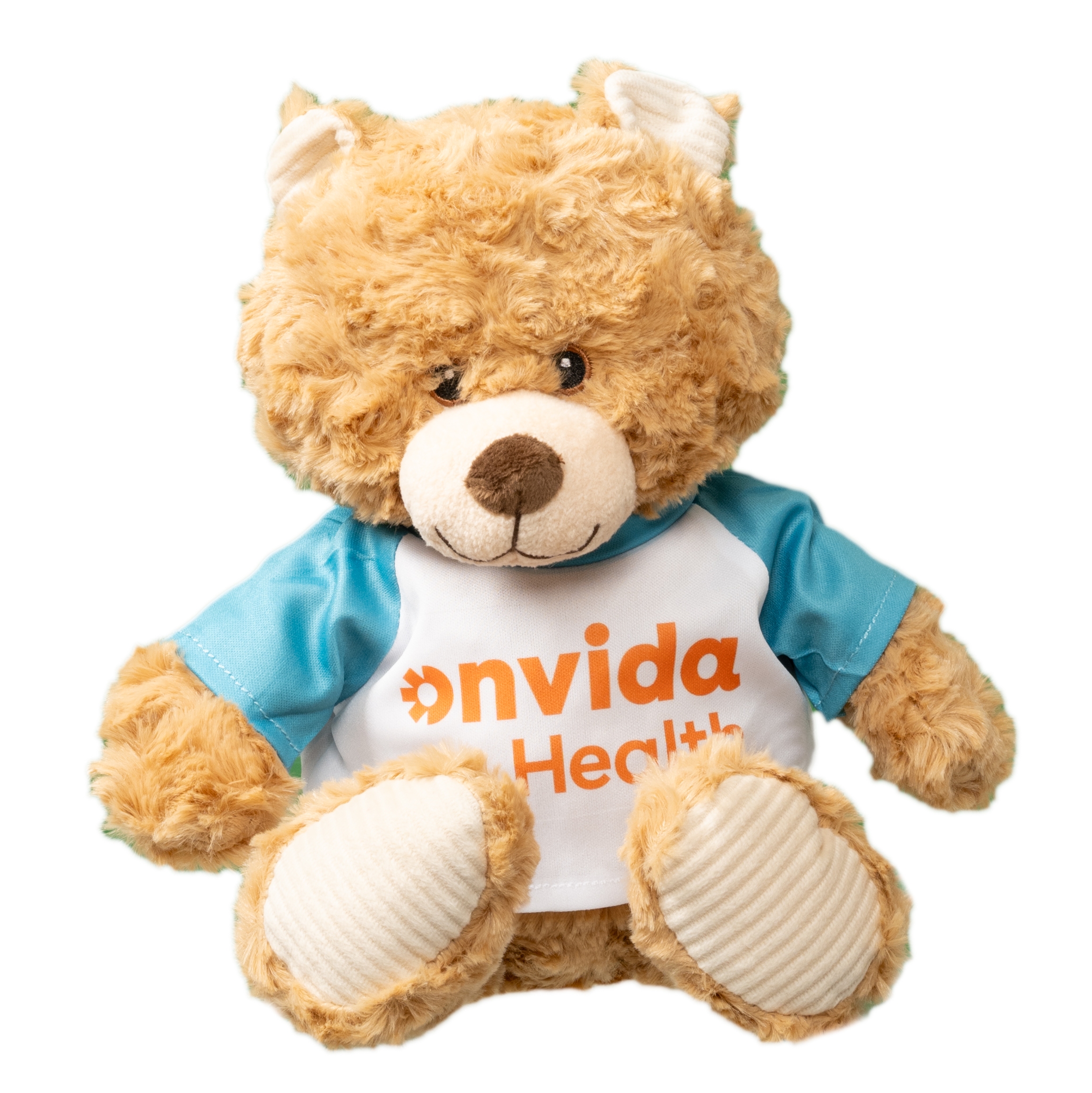 Onvida Health Bear with Teal T-Shirt Sleeve