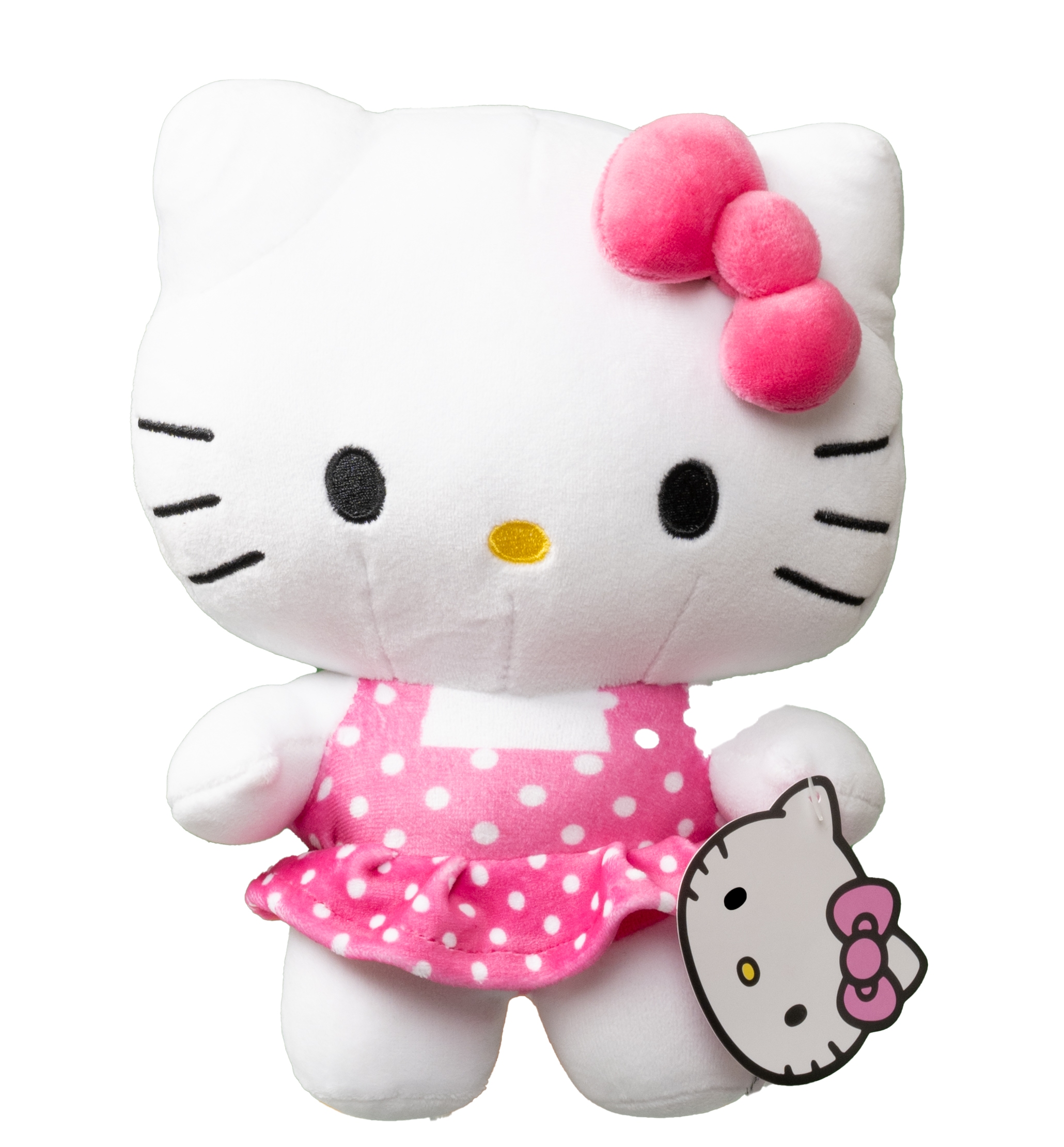 Adorable Hello Kitty Plush in a Pink Polka Dot Dress
