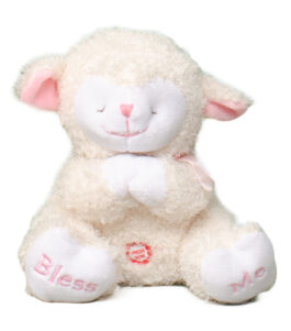 Pink Praying Lamb with Sound