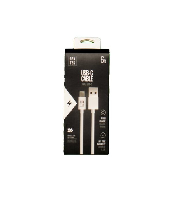 Gen Tek USB Type C to USB Charging Cable – 6 Ft.