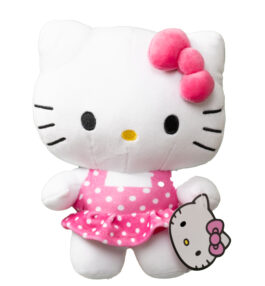 Adorable Hello Kitty Plush in a Pink Polka Dot Dress